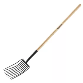   PALISAD 235х355 9 ágú forgató villa, kovácsoltvas, fa lakkozott nyél 1500 mm