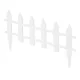 PALISAD 59x 22 cm dekoratív műanyag szegélykerítés, fehér, 9cm lábakkal, "Douchny"