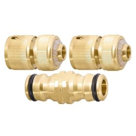   PALISAD 1/2' autostop sárgaréz tömlőcsatlakozó készlet