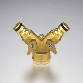   PALISAD 3/4 sárgaréz 2 csatornás elosztó csappal Y-elág locsolórendszerekhez külső