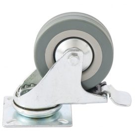   SIBRTEH 75x8,2x25,6mm 50kg fékezhető platform kerék forgatható, fém agy, csapágyazott