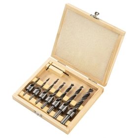   DENZEL 7db 3-10mm fa fúrószár szett süllyesztővel kofferben