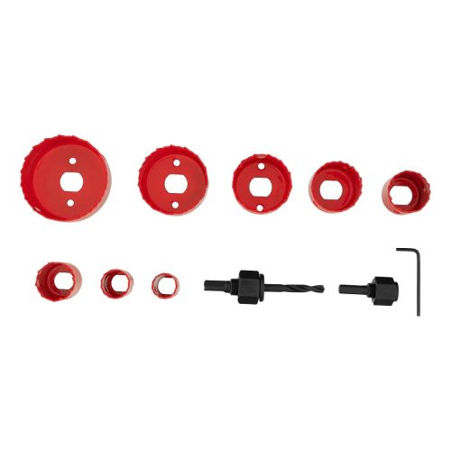 MTX 19-64mm 11 részes fa körkivágó szett kofferben