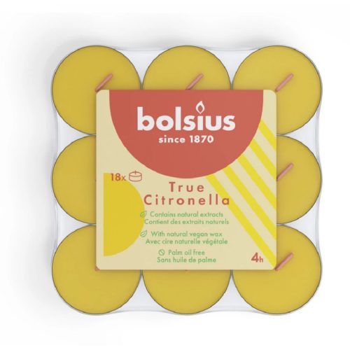 BOLSIUS 18db citronella teamécses, szúnyogmécses