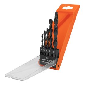   SPARTA 5db-os HSS fémfúró készlet 4-5-6-8-10mm kazettában