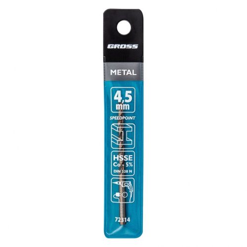 GROSS Professional 4.5x 80 mm HSS-Co fém fúrószár