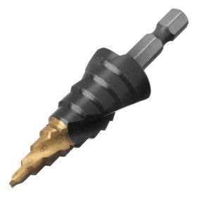   DENZEL 4-20 mm lépcsősfúró M2 hatlap, bitbefogású, P6M5 acél, Titán- nitrid bevonat