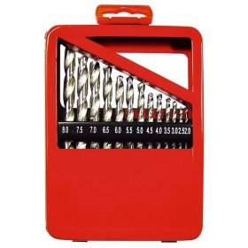 MTX 13 db HSS fémfúró készlet 2–8 mm fém kazettában