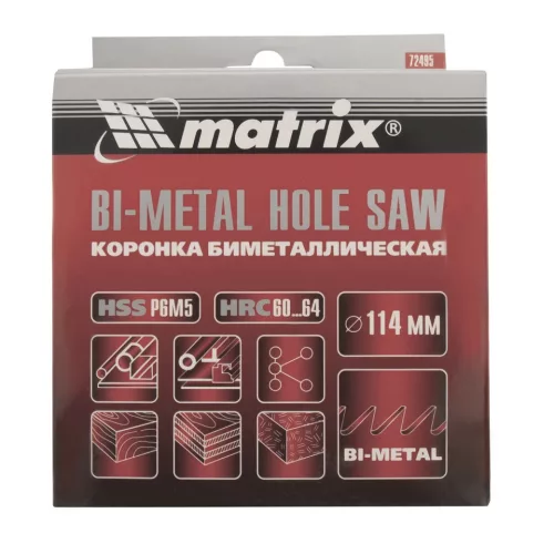 MTX 114mm bi-metal körkivágó fém fa epoxi