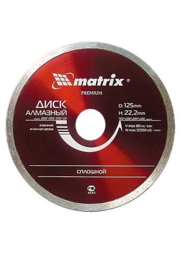 MTX 125xM14 professional folyamatos nedves gyémántvágó tárcsa