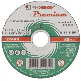 LUGA 125x2.5mm M14 Premium Inox vágótárcsa fémhez