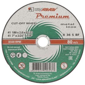 LUGA 180x2.0mm M14 Premium Inox vágótárcsa fémhez