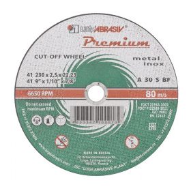 LUGA 230x2.5mm M14 Premium Inox vágótárcsa fémhez