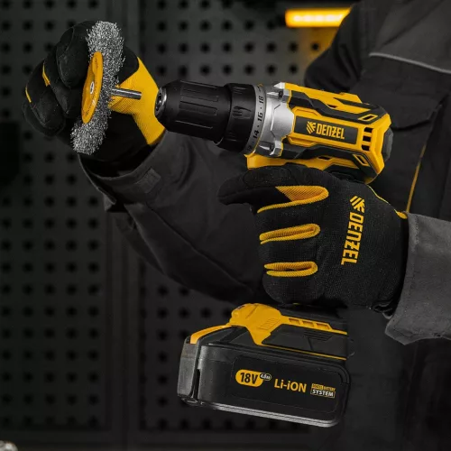 DENZEL 100 mm drótkorong fúróba, lapos, INOX préselt, kreppelt acél huzal