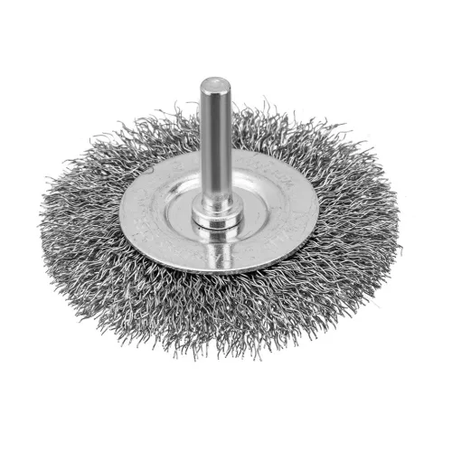 DENZEL 5db-os INOX drótkorong készlet fúróba, kreppelt, kefekorong+csésze+lapos, 0,3 mm szálvastagság