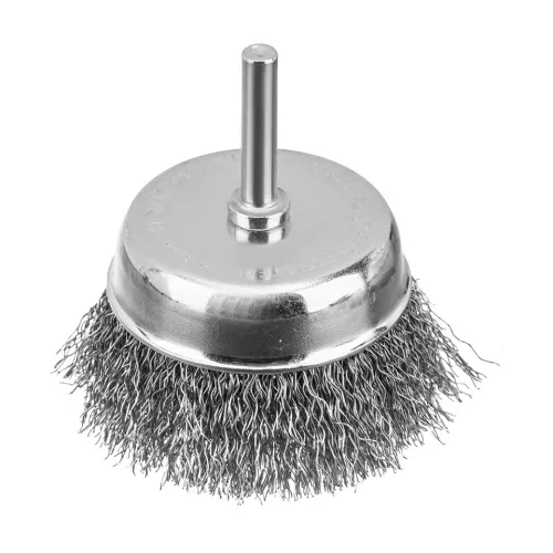 DENZEL 5db-os INOX drótkorong készlet fúróba, kreppelt, kefekorong+csésze+lapos, 0,3 mm szálvastagság