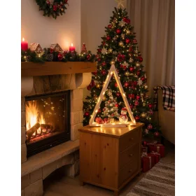   Hazai minimalista karácsonyfa polc/ polcdísz talppal 59x45x10