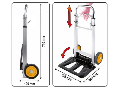 Vorel 90kg ALU összecsukható molnárkocsi