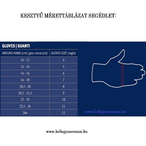 GROSS XL-10 professional ujjatlan szerelő kesztyű AKTIV