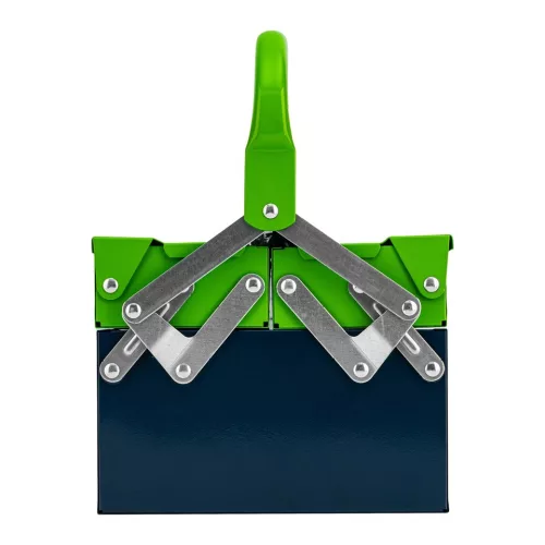 SIBRTEH hagyományos szerszámos láda, 430/200/160 mm, 3 rekesz, fém