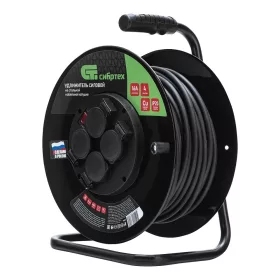   DENZEL 25 m 16 A IP44 hosszabbítótekercs, kábeldob, 4 aljzat, H05RR-F, 3G*1,5mm