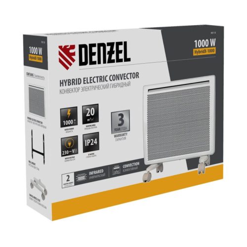 DENZEL 1000W hibrid programozható elektromos konvektor HybridX-1000 IR 20m²