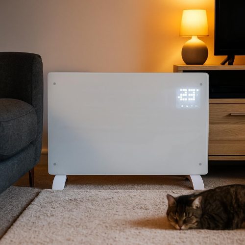 DENZEL 1000W norvég típusú elektromos panel OptiPrime-1000, Wi-Fi, érintőképernyő, digitális termosztát 3év garancia