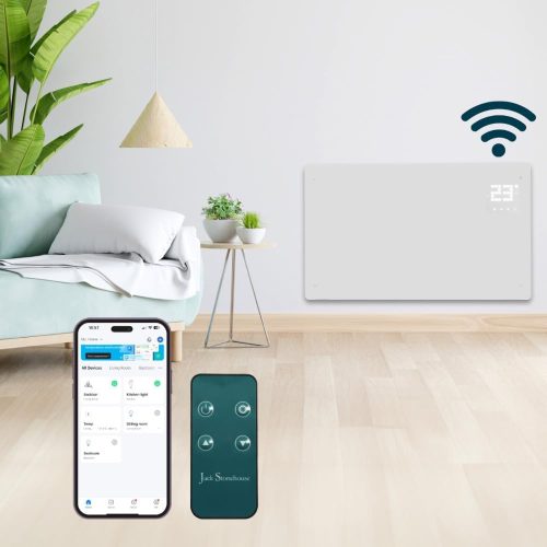 DENZEL 1500W norvég típusú elektromos panel OptiPrime-1500, Wi-Fi, érintőképernyő, digitális termosztát 3év garancia