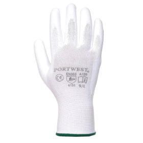 PORTWEST XL/10-as fehér mártott kötött PU kesztyű A120