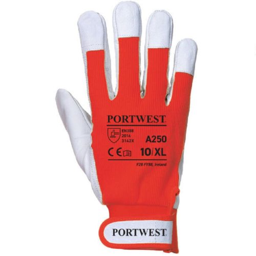 Portwest XL/10 marhabőr munkáskesztyű, bélelt védőkesztyű, puhított, TERGSUS