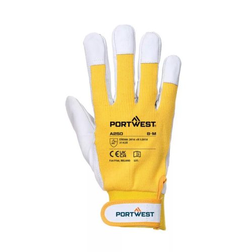 Portwest L/9 marhabőr munkáskesztyű, bélelt védőkesztyű, puhított, TERGSUS