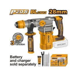   INGCO 20V 4,5J SDS-Plus akkus kombikalapács SOLO szénkefe nélküli motor