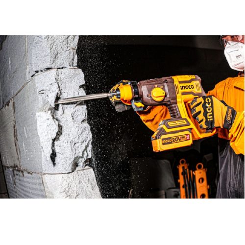 INGCO 20V 2J akkus kombikalapács SDS-Plus brushless motor SOLO