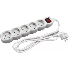   ENTAC 5-ös kapcsolható elosztó, hosszabbító 1,5m IP20 3680W