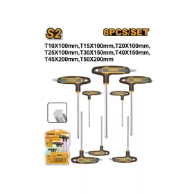 INGCO T10-50 8 részes Torx T-kulcs készlet S2