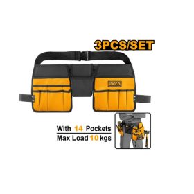   INGCO 14 zsebes kalapácstartó szögtáska, szerszámostáska derékra