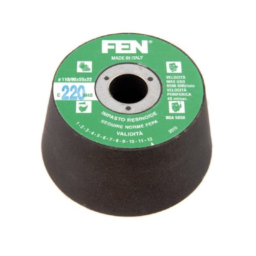 110x55mm P24 fazékkő tárcsás csiszológépekhez, fém, befogás 22,2mm FK P24