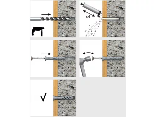 KOELNER 8x120mm 50db PZ2 beütődübel szeggel KO 08L120