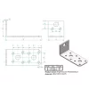 KOELNER 40x90x40mm nem egyenlő szárú sarokösszekötő 2,5mm vastag KO D ZN- 4904/2,5