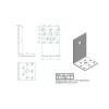 KOELNER 50x90x55mm nem egyenlő szárú sarokösszekötő 2mm vastag KO D ZN- 5905/2