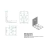 KOELNER 70x70x55mm erősített egyenlőszárú sarokösszekötő 2,5mm vastag KO D ZK- 70 WZ/2,5