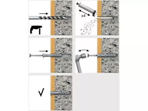 KOELNER 8x80mm 50db PZ2 beütődübel szeggel KO 08C080	