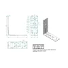 KOELNER 190x190x65mm erősített sarokösszekötő 2,5mm vastag KO D ZK-170x170 WZ/2,5