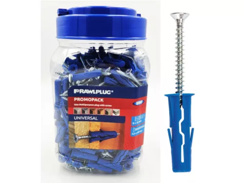 KOELNER 8x32 univerzális RAWL UNO dübel+ csavar R-C11-UNOBLU+