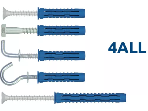 KOELNER 250db 4all nagyteljesítményű univerzális nylon 6x30,8x40,10x50 dübel set R-PDL-4ALLMIX