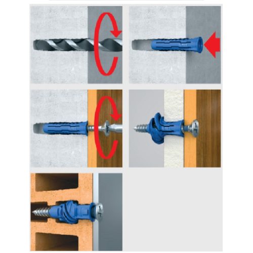 14db 4ALL csavar+ nagyteljesítményű nylon dübel szett 10x50mm- 6x60mm csavarral R-SLM114ALL10+6060 szortimenterben