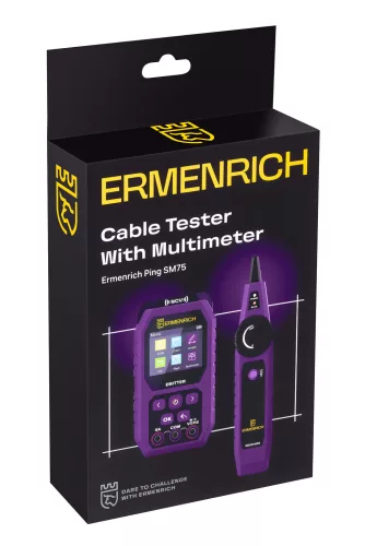 Ermenrich Ping SM75 kábeltesztelő multiméterrel