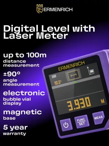 Ermenrich Verk LQ60 3-az-1-ben digitális szintező lézeres mérővel