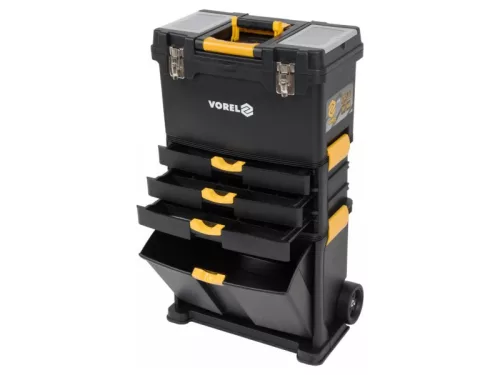 VOREL Szerszámosláda kerekes 3 részes 450X 280X 820 mm