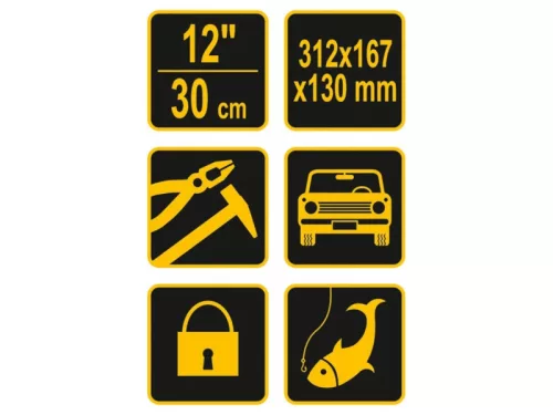 VOREL Szerszámosláda műanyag 12"/310 mm